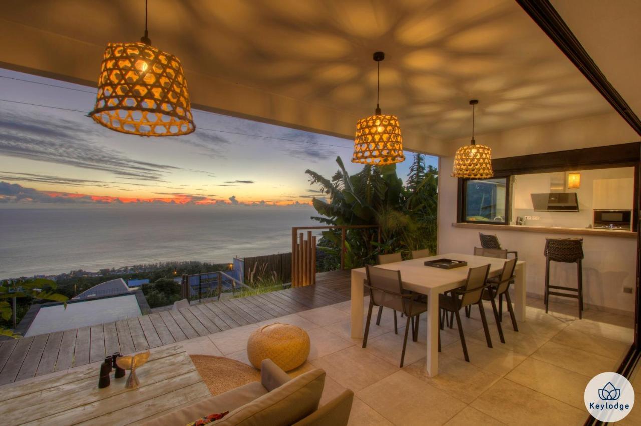 Villa Paloma 4 étoiles avec Piscine et Vue exceptionnelle sur l'ocean à Saint-Leu Esterno foto